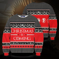 Christmas is Coming Knitted Sweater Ugly Christmas Sweater