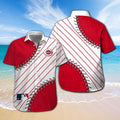 Cincinnati Reds Short Sleeve Button Up Tropical Hawaiian Shirt VER01