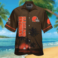 Cleveland Browns Short Sleeve Button Up Tropical Hawaiian Shirt VER05
