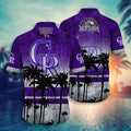 Colorado Rockies Twilight Palms Hawaiian Shirt