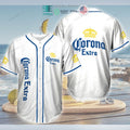 BEST Corona Extra logo white Baseball Jersey