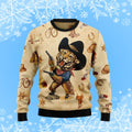 Cowboy Tiger Ugly Christmas Sweater
