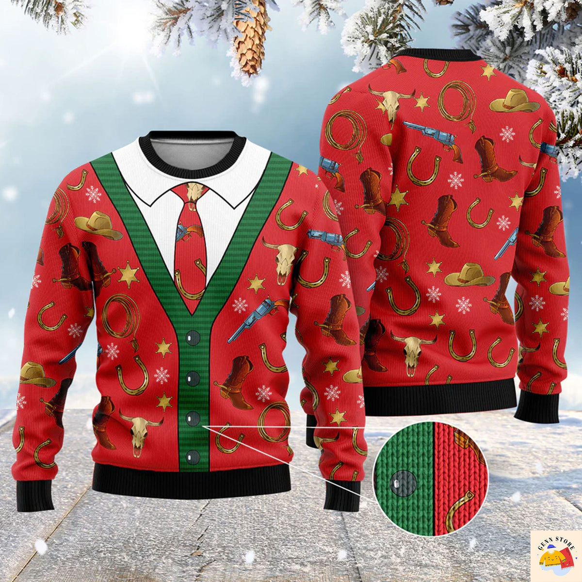 Cowboy Ugly Christmas Sweater