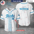 Cronulla Sharks Custom Baseball Jersey