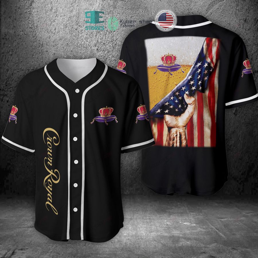 BEST Crown Royal Beer United States Flag Baseball Jersey