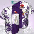 BEST Crown Royal palm tree white purple Baseball Jersey