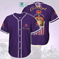BEST Crown Royal Skull United States Flag purple Baseball Jersey