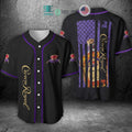 BEST Crown Royal United States Flag black purple Baseball Jersey