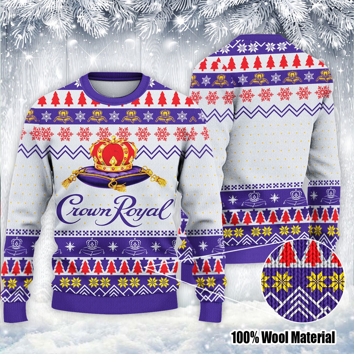 Crown Royal Whiskey Ugly Christmas Sweater