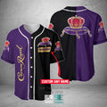 Crown Royal Your Name Purple Black Baseball Jersey
