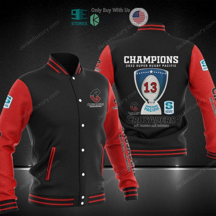 BEST Crusaders Champions 2022 Super Rugby Pacific Baseball Jacket