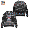 Cthulhu 2024 No Lives Matter Star Pattern Ugly Christmas Sweater Black