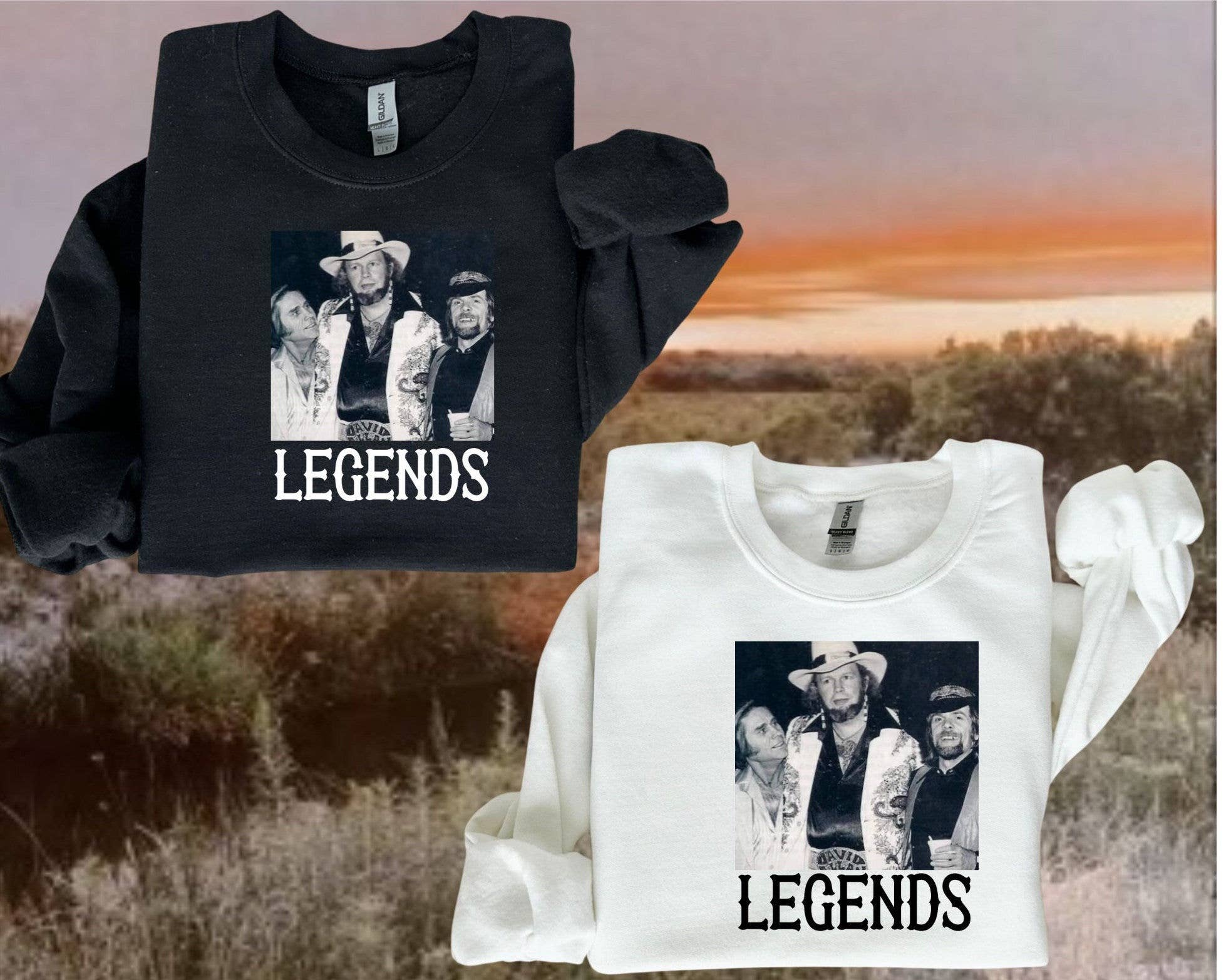 Outlaw Country Legends Crewneck Sweatshirt