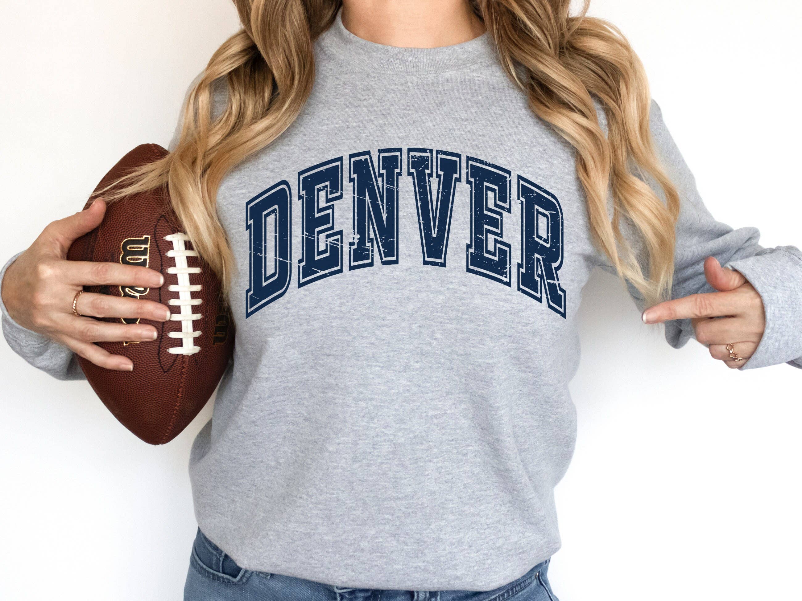 Denver Vintage Football T-Shirt - Trendy Retro Fan Apparel