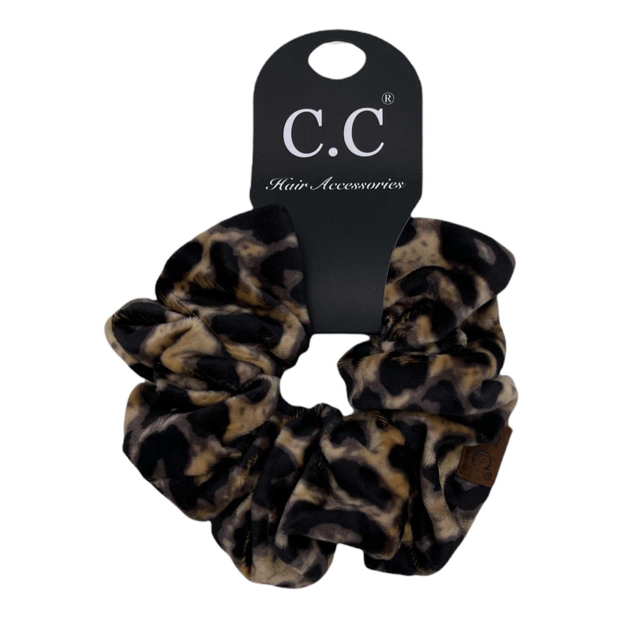 SCR-02 Leopard Latte Scrunchie