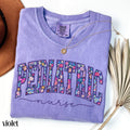 Floral Pediatric Nurse Team Crew Outfit