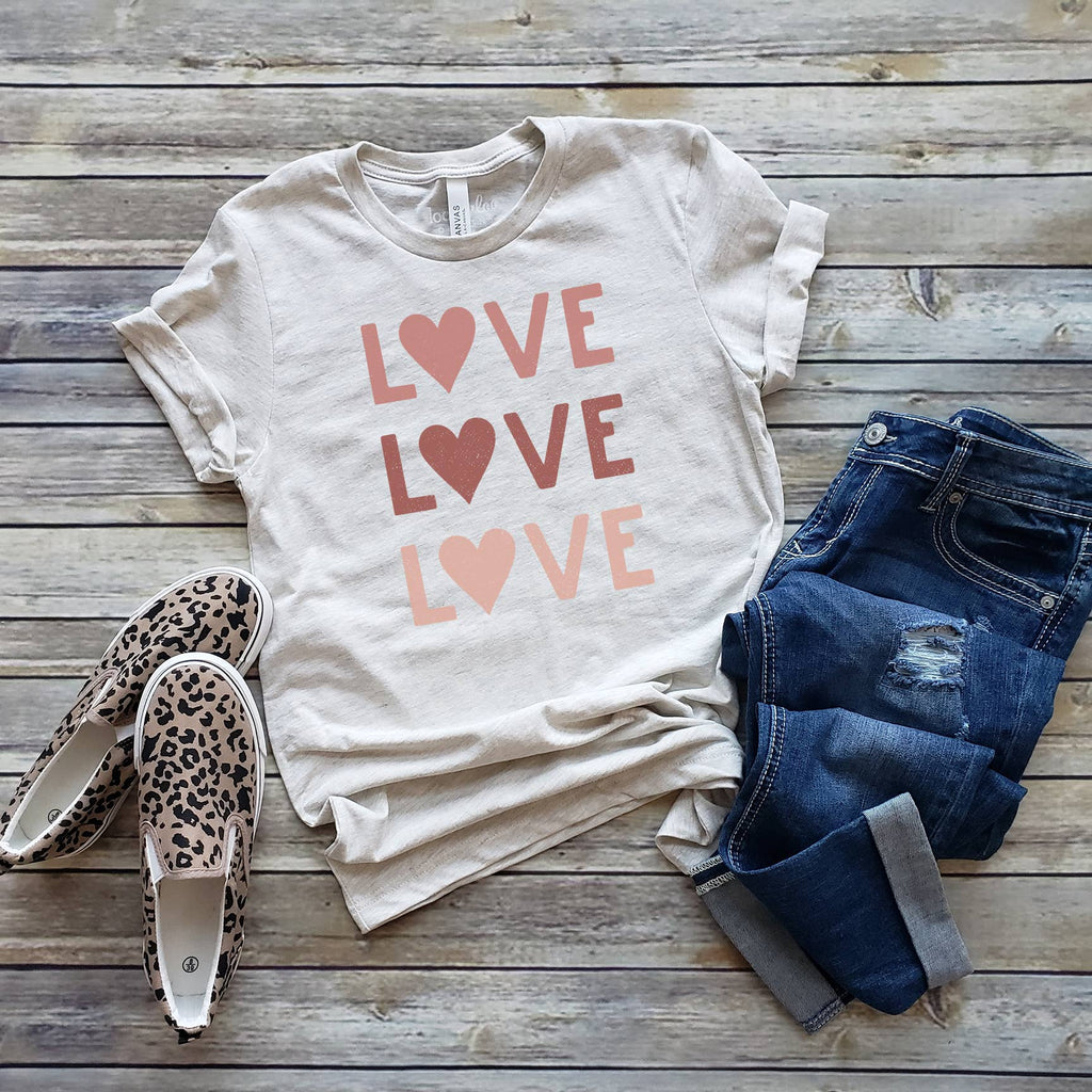 Love x3 Tee | Valentine's Day | Sizes XS-2XL