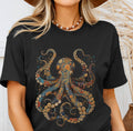 Octopus Shirt Vintage Floral Scuba Diving Ocean Tee
