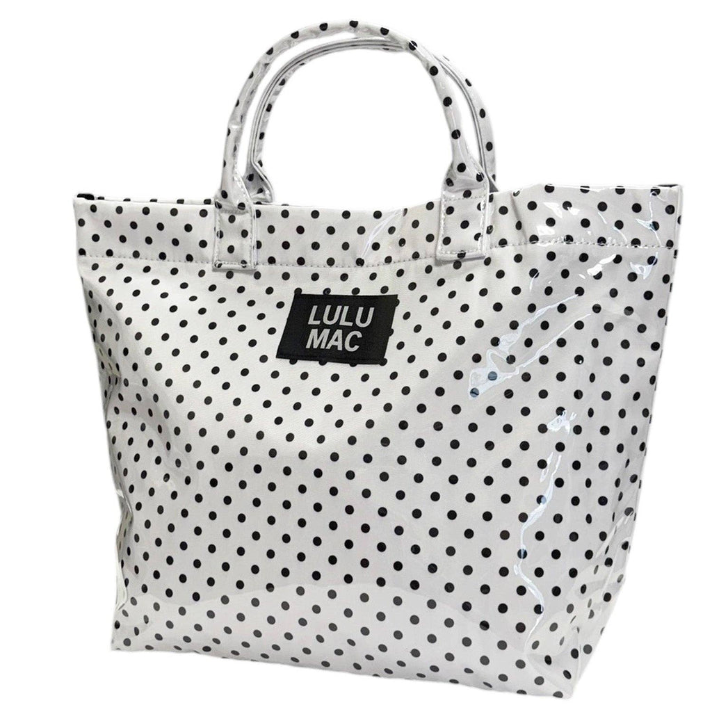LM-BG-1003 Tote Bag White/Black Dot