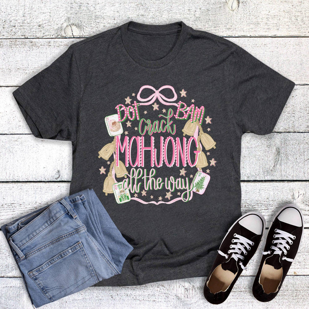 Christmas Mahjong All the Way Graphic Tee