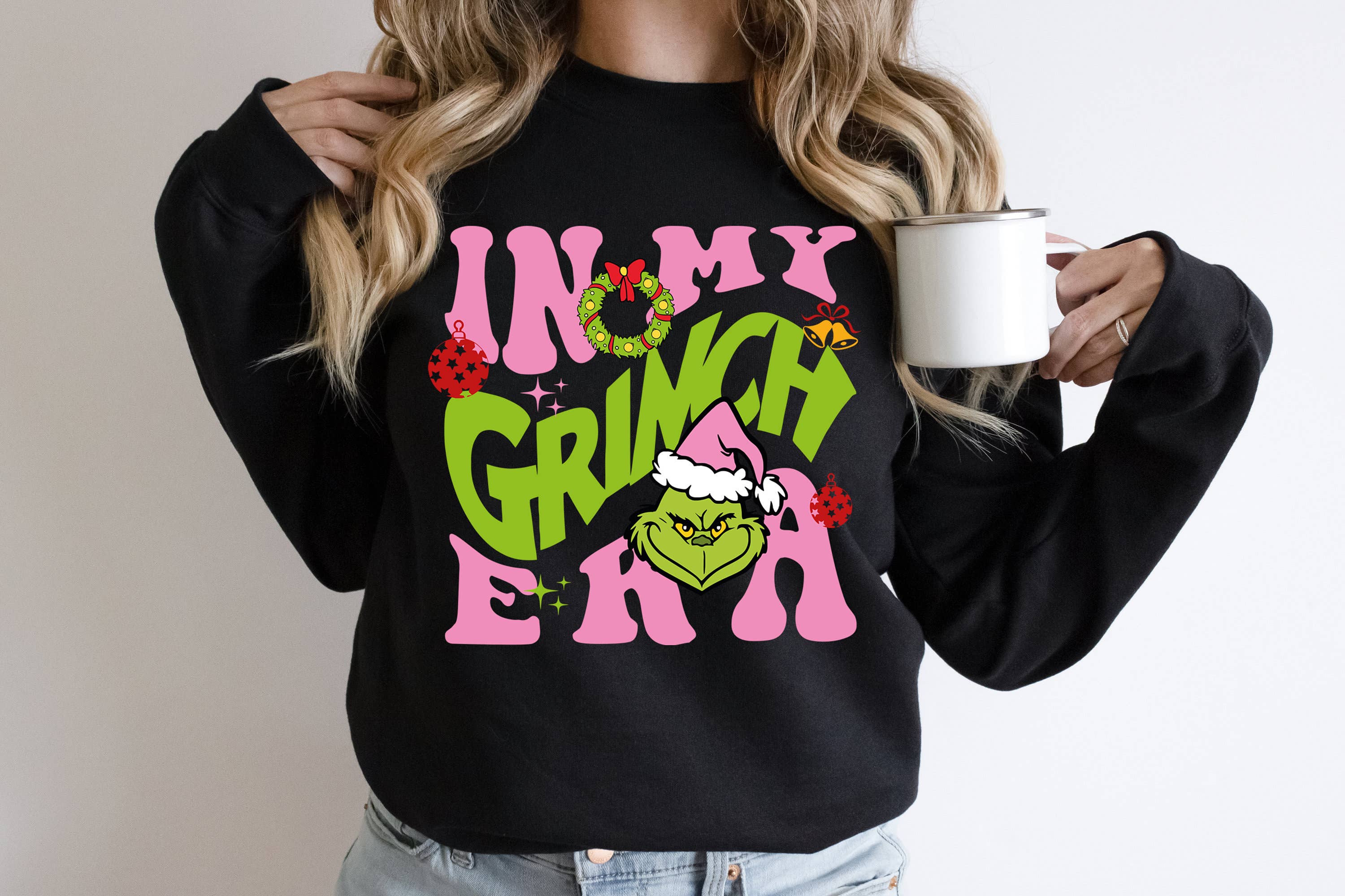In My Grinch Era Sweatshirt - Retro Christmas Svg Cricut Swe