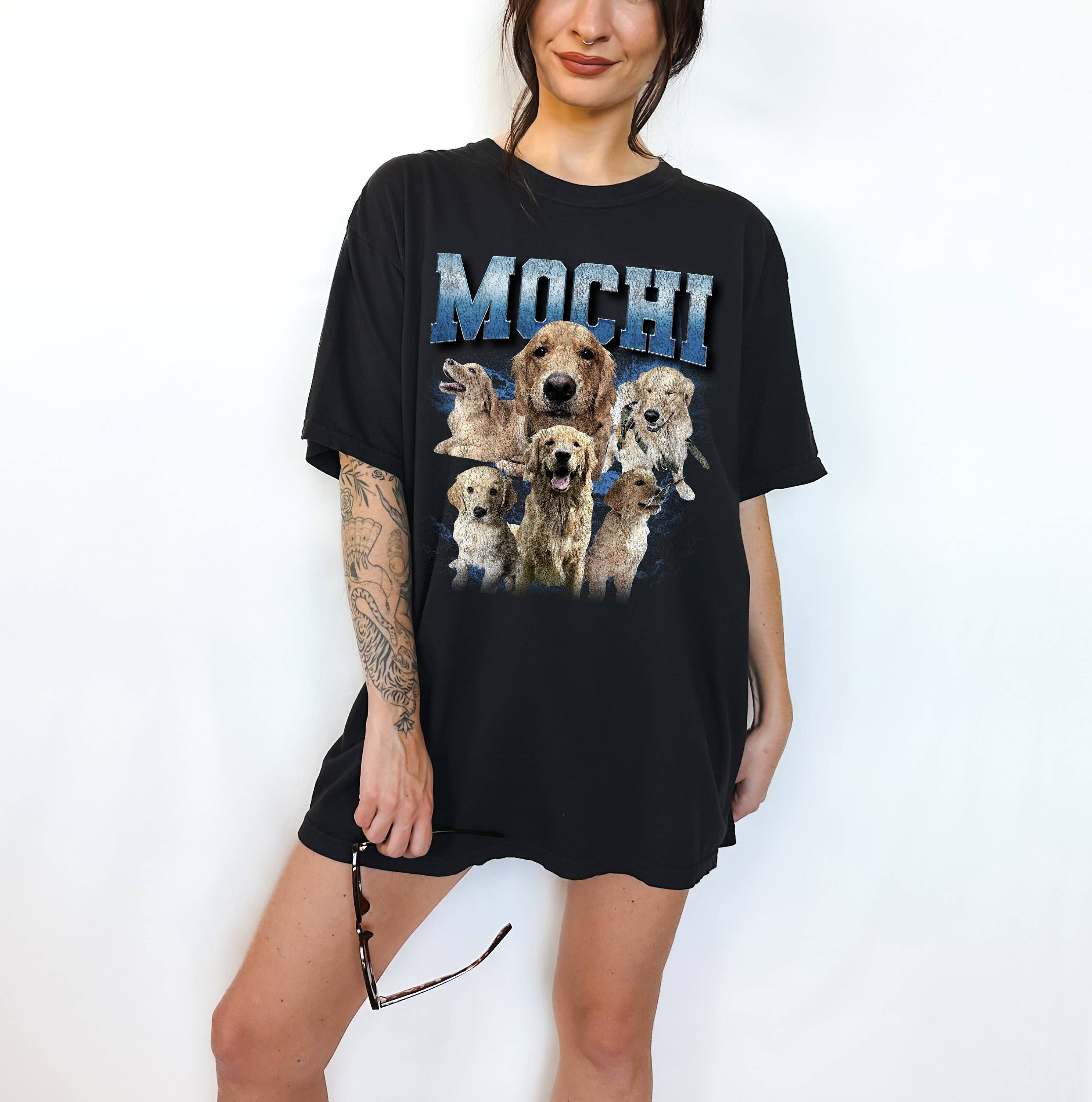 Custom Comfort Colors Dog Shirt - Retro Collage Pet Tee