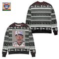 Dale Earnhardt The Man The Myth The Legend Snowflake Pattern Ugly Christmas Sweater