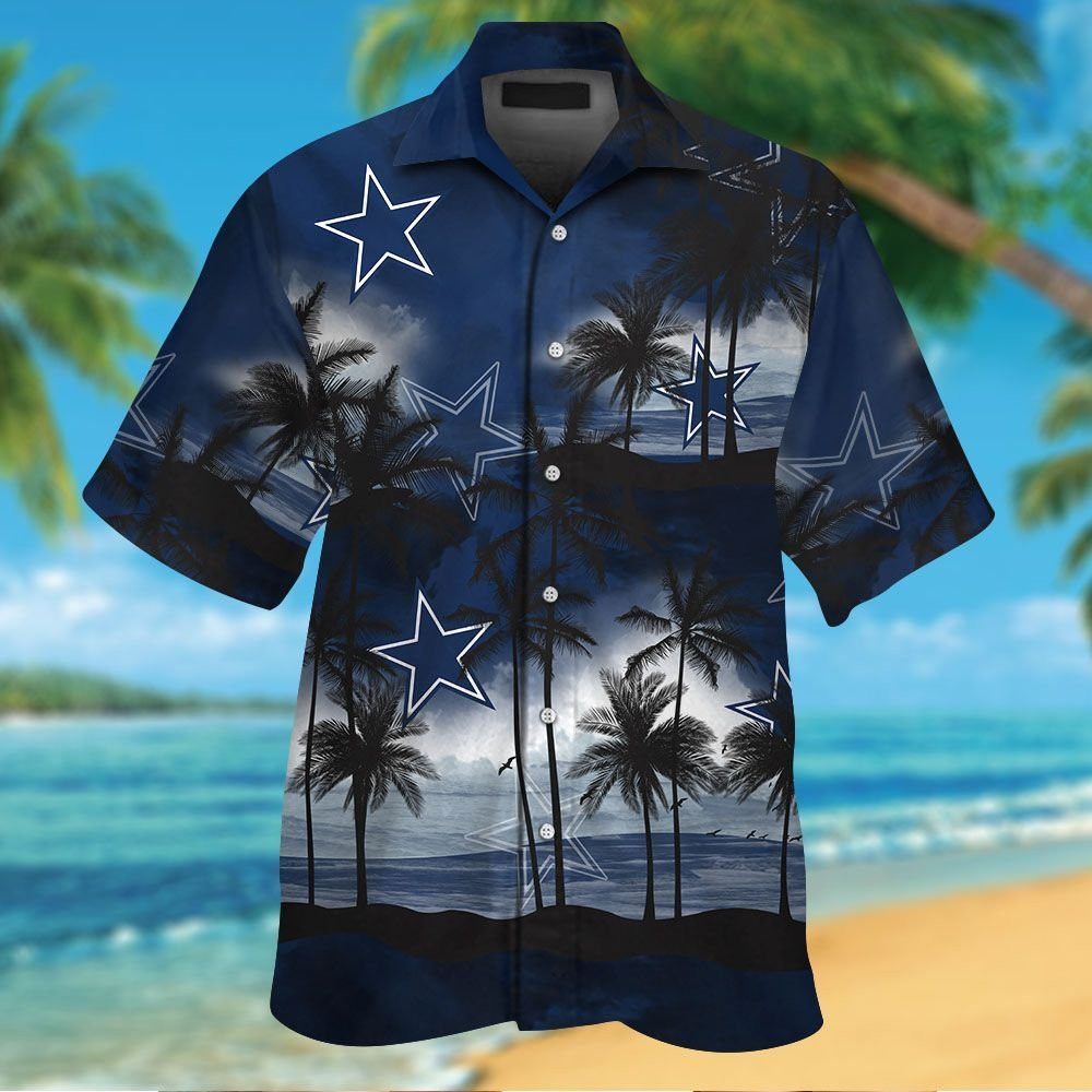 Dallas Cowboys Short Sleeve Button Up Tropical Hawaiian Shirt VER012