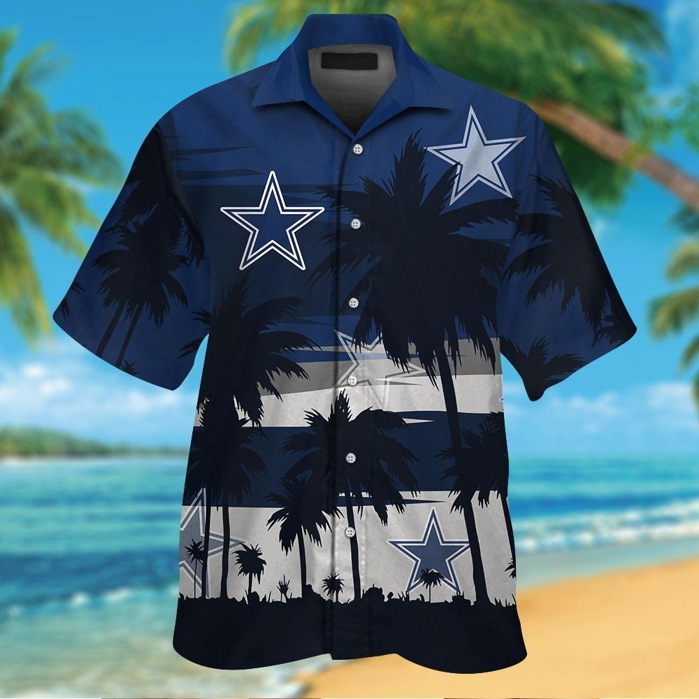 Dallas Cowboys Short Sleeve Button Up Tropical Hawaiian Shirt VER019