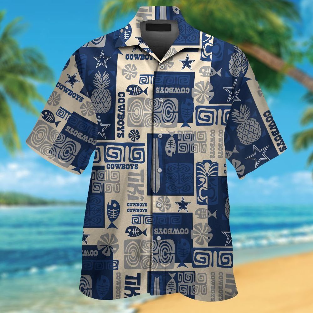 Dallas Cowboys Short Sleeve Button Up Tropical Hawaiian Shirt VER09
