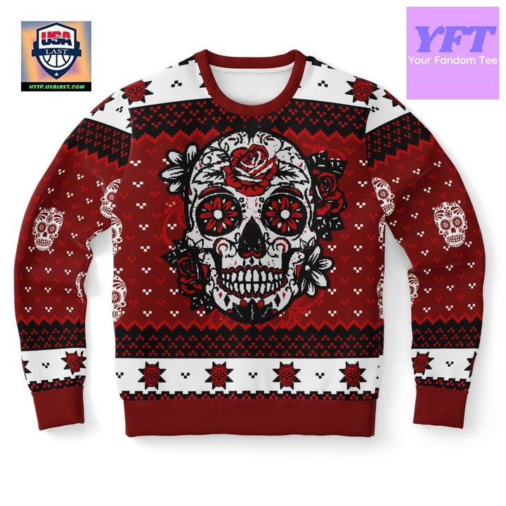 Day Of The Dead Red Meme Design 3d Ugly Christmas Sweater