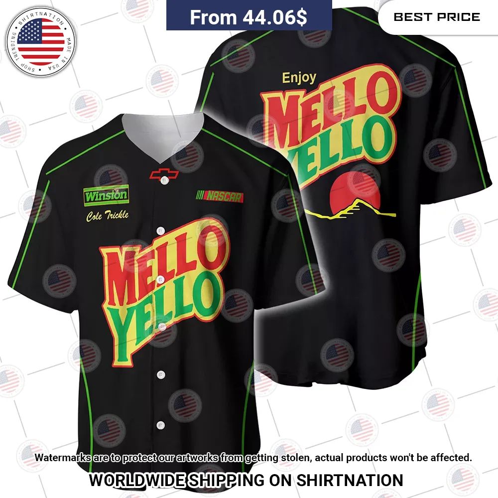 BEST Days of Thunder Mello Yello Nascar Film Racing Baseball Jerseys