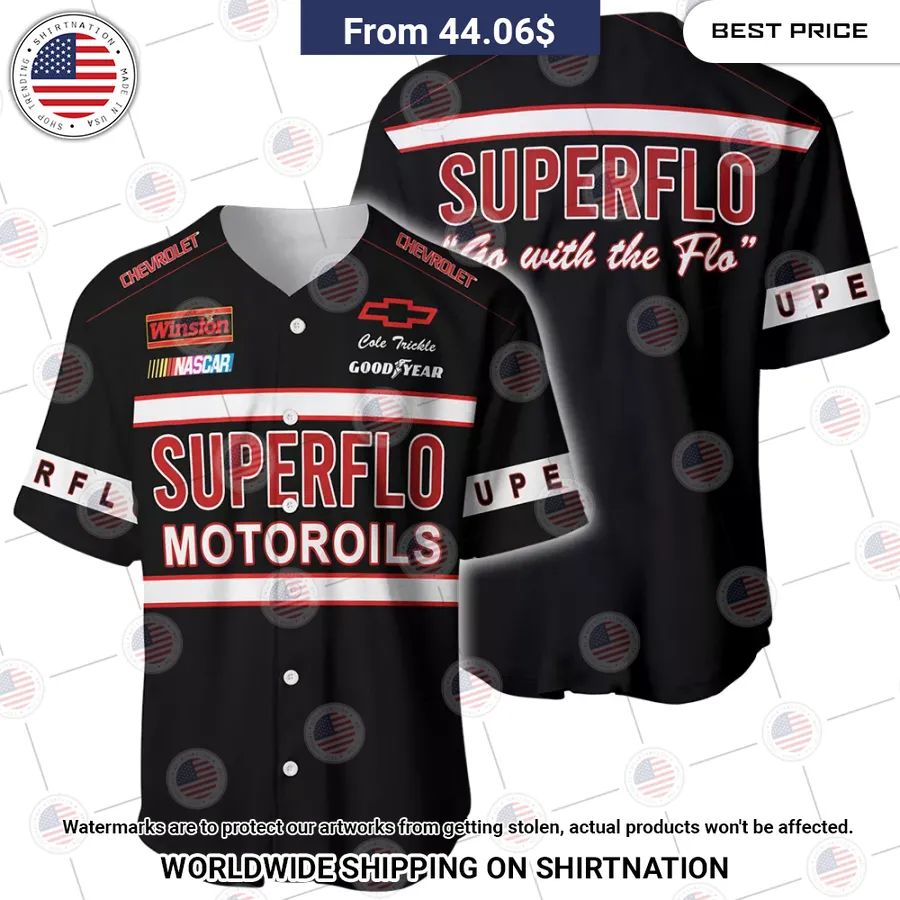 Days of Thunder Superflo Nascar Film Racing Baseball Jersey