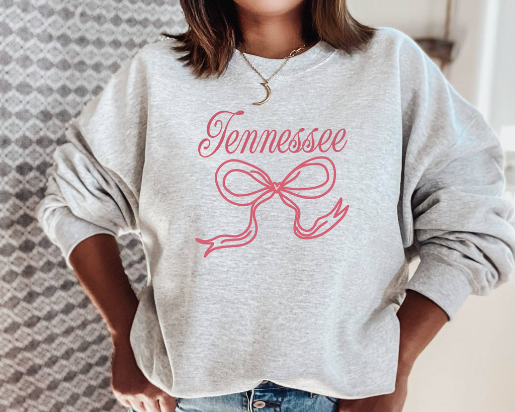 Bow Sweatshirt, Tennessee Sweatshirt, Coquette, Girly