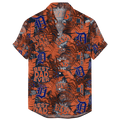Detroit Tigers #1 Dad Orange Hawaiian Shirt