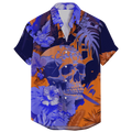 Detroit Tigers Bold Skull & Floral Hawaiian Shirt