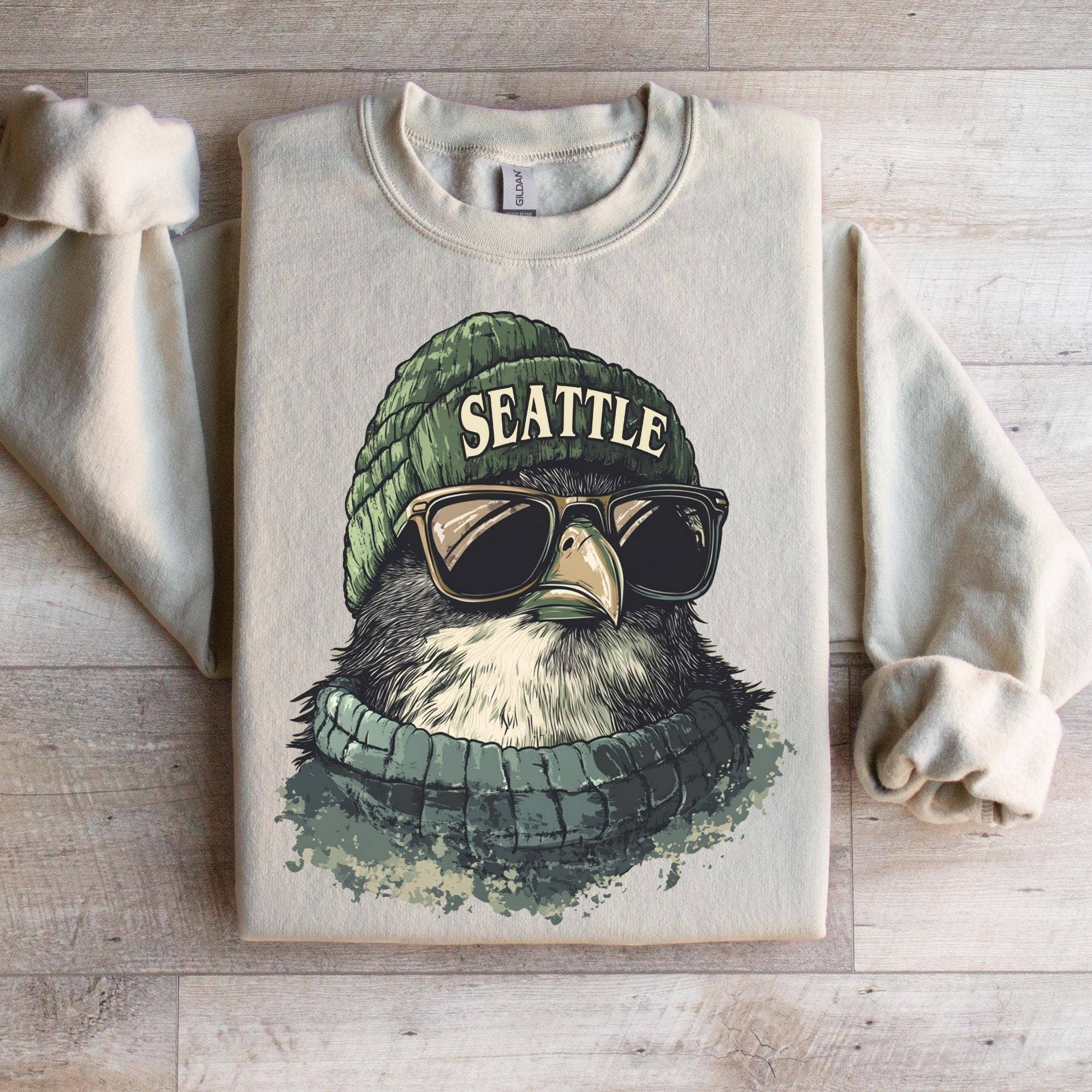 Seattle Football Mascot Vintage Crewneck Sweatshirt