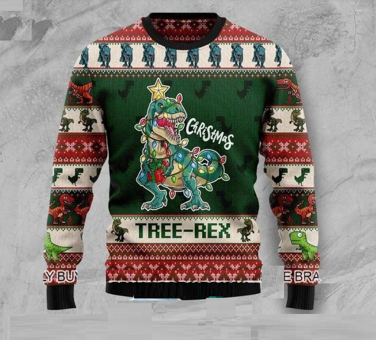 Dinosaur Ugly Christmas Sweater