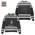 Doc Holliday Tombstone Say When Ugly Christmas Sweater Black
