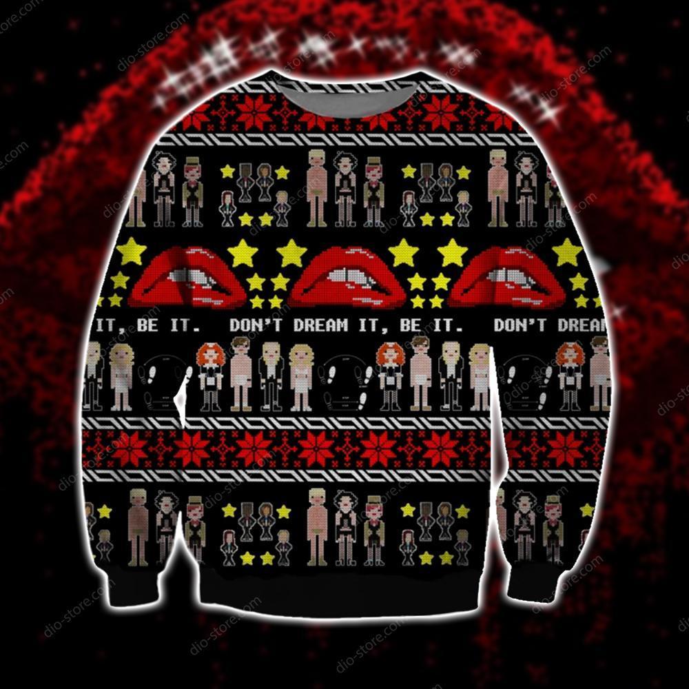 Don’T Dream It Be It Knitting Pattern 3D Print Ugly Christmas Sweater