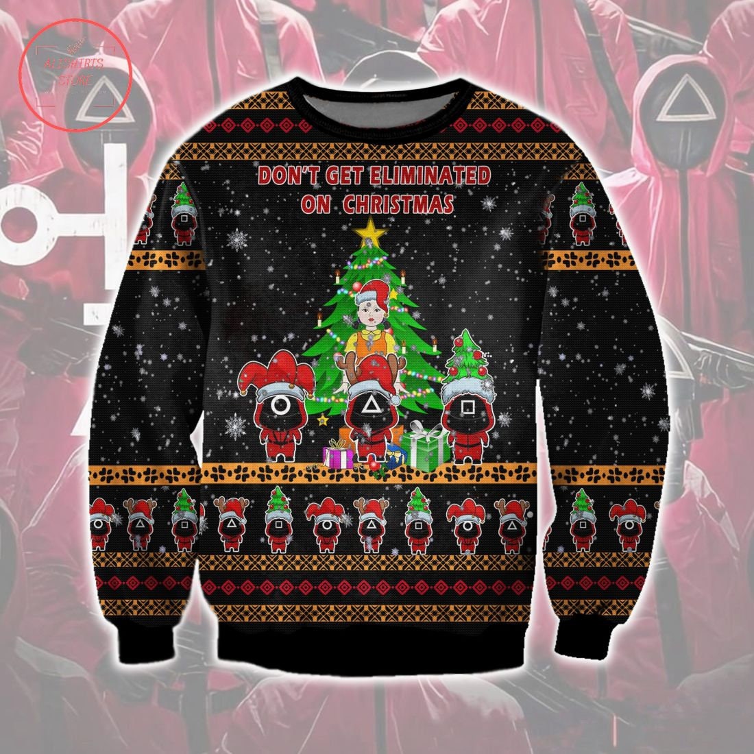 Don’t Get Eliminated On Christmas Ugly Christmas Sweater