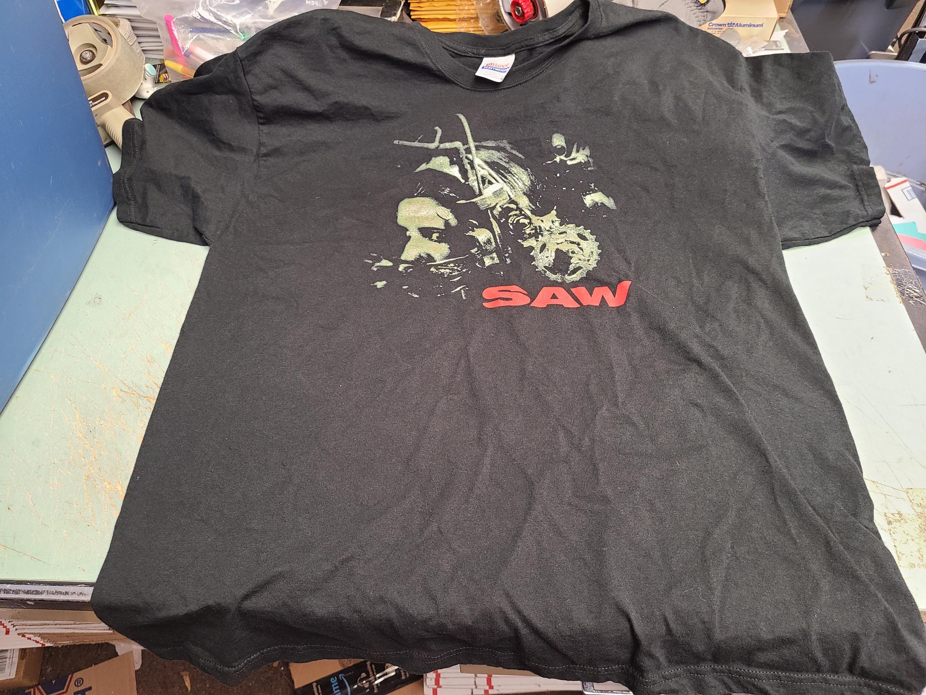 Original Saw Movie Promo Size Xl Black Jigsaw Horror Hanes (1)