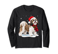 Christmas Dog Shih Tzu Santa Xmas Unisex T-shirt, Sweatshirt, Hoodie (1)