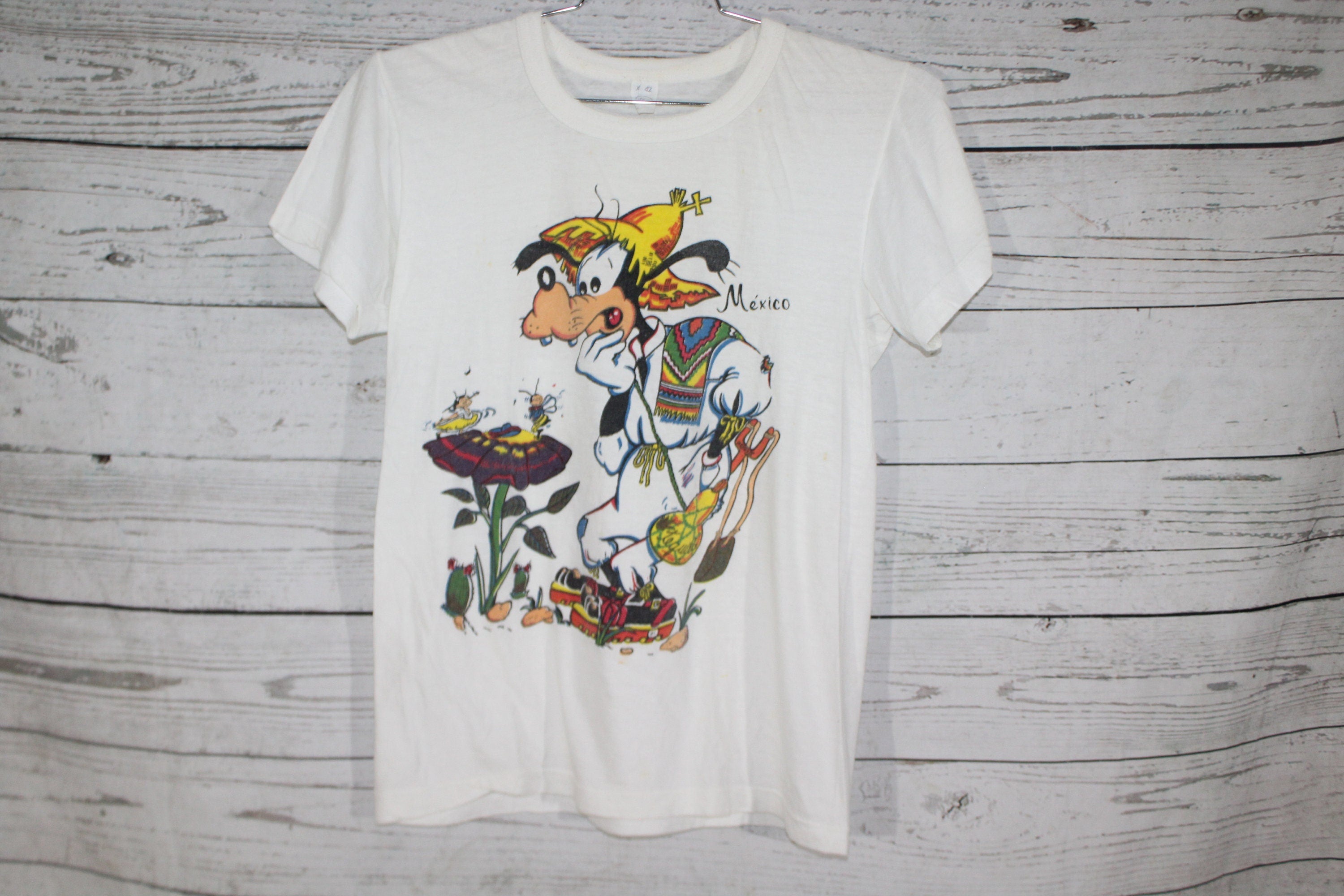 Vintage Goofy Mexico 1970s-80s Single Stitch Unisex T-shirt, Sweatshirt, Hoodie (1)
