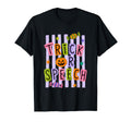 Striped Halloween Trick Speech Therapy Teacher Slp Unisex T-shirt, Sweatshirt, Hoodie (1)
