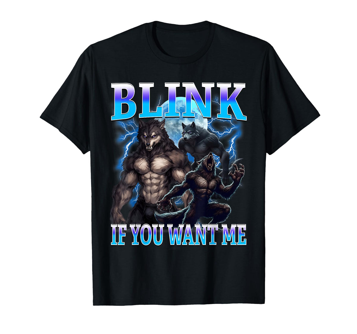 Alpha Wolf Meme Blink Stupid Humor Unisex T-shirt, Sweatshirt, Hoodie (1)