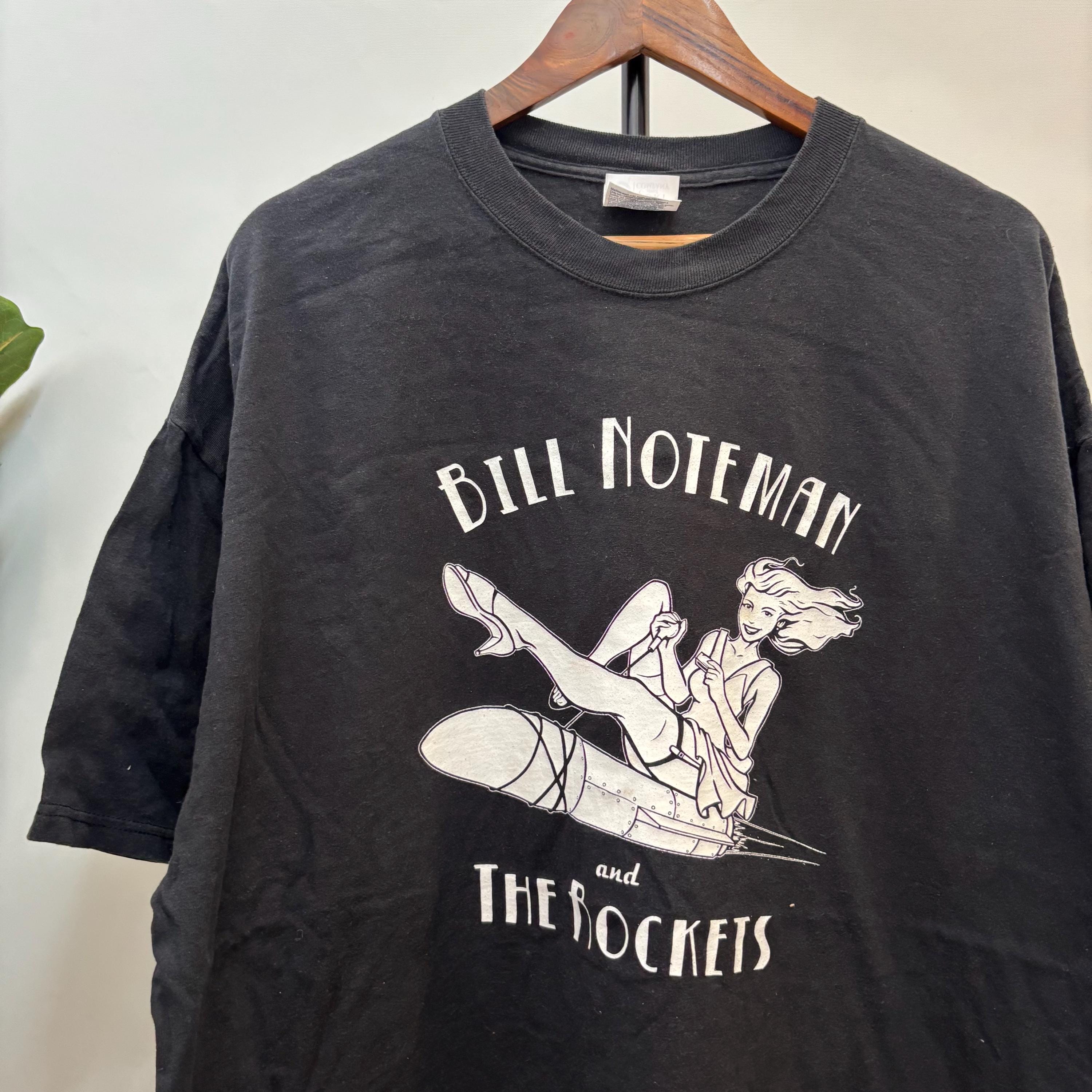 Vintage Bill Noteman Rockets Black Tee Size Xxl Unisex T-shirt, Sweatshirt, Hoodie (2)