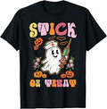 Halloween Nurse Ghost Stick Treat Costume Scrub Unisex T-shirt, Sweatshirt, Hoodie (1)