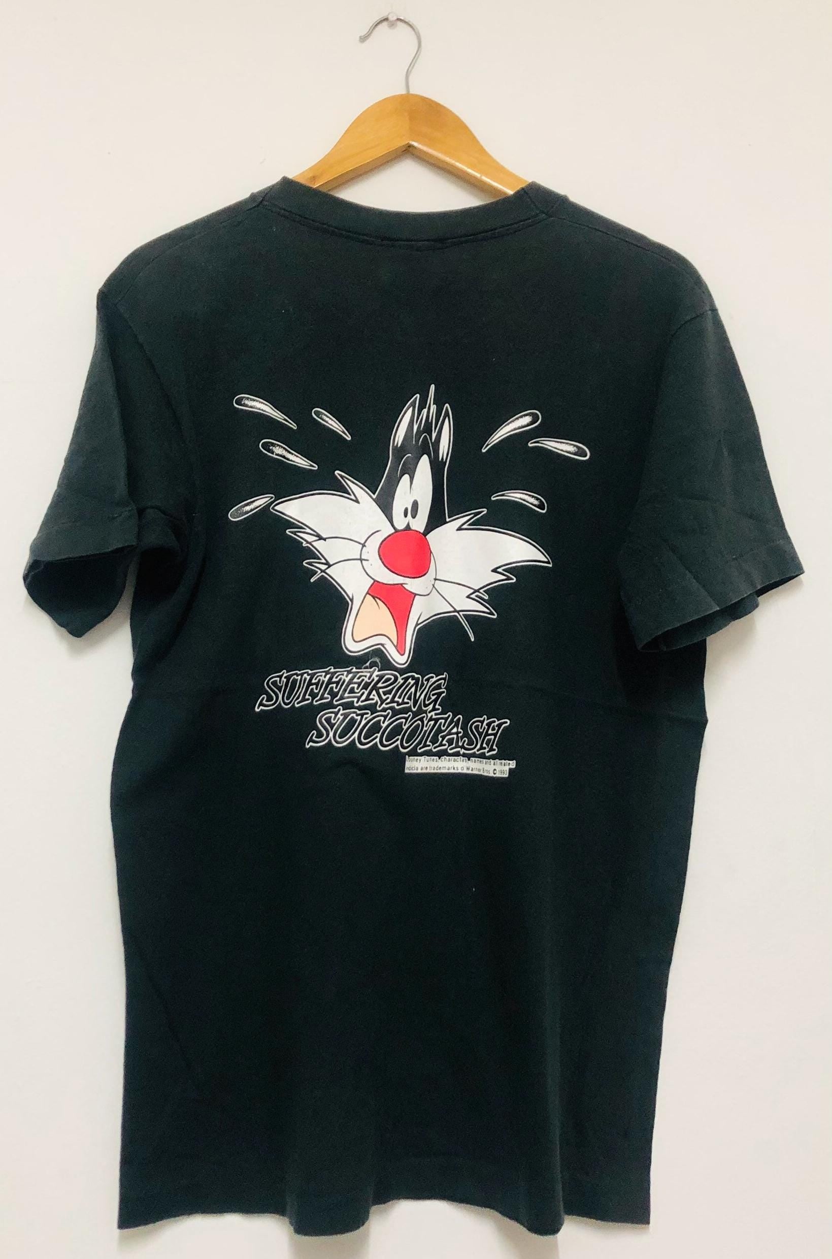 Vintage 90s Sylvester 1993 Looney Tunes Cartoon American Animation 90s Animation Series Size Tee (1)