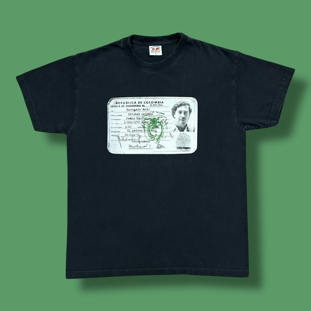 Vintage Pablo Escobar Colombia Id 90s Y2k Black Small Unisex T-shirt, Sweatshirt, Hoodie (1)